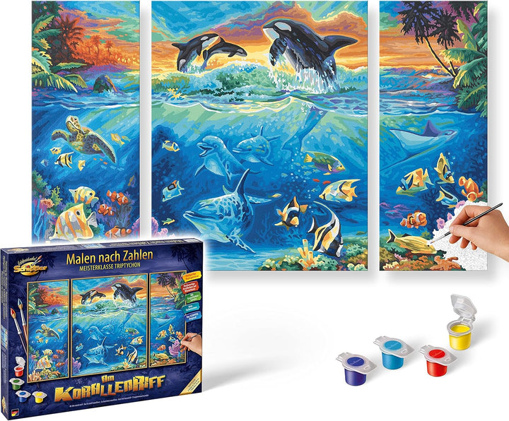 Schipper 609260531 Malen nach Zahlen, Am Korallenriff - Bilder malen für Erwachsene, inklusive Pinse