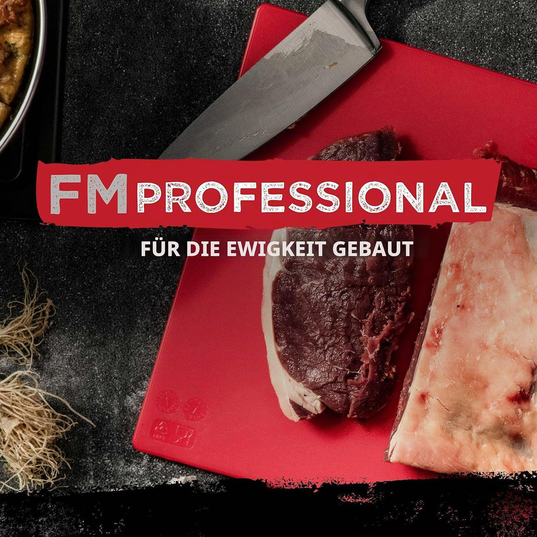 Schneidebrett aus Kunststoff Extra Gross – Farbe Rot: Für rotes Fleisch – Farbcodierung nach HACCP –