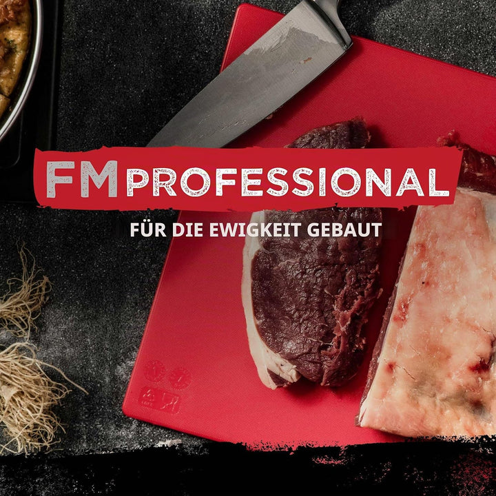 Schneidebrett aus Kunststoff Extra Gross – Farbe Rot: Für rotes Fleisch – Farbcodierung nach HACCP –