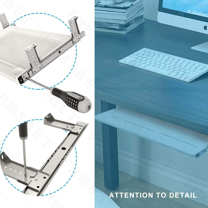 FRMSAET Büromöbelzubehör Tastaturschublade unter dem Schreibtisch Mehrzweckfach mit Einstellbarer Hö