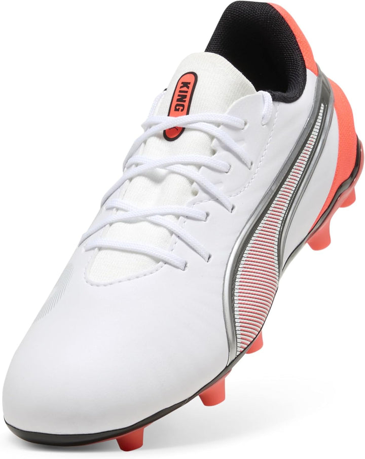 Puma Unisex Kinder King Match Fg/Ag Jr Fitnessschuhe 30 EU Puma White Glowing Red Puma Black Puma Si