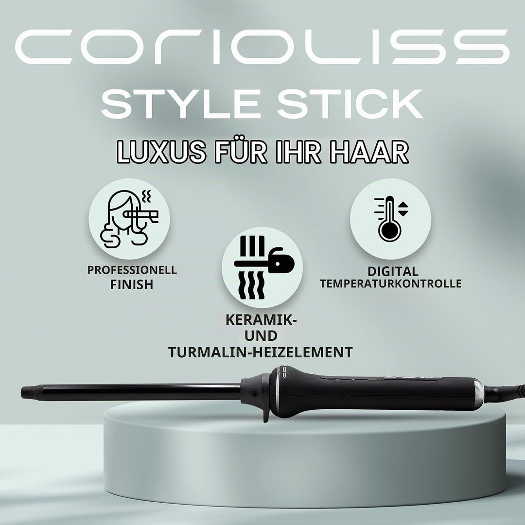 Corioliss Style Stick Digital Lockenstab Schwarz Soft Touch