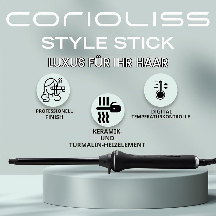 Corioliss Style Stick Digital Lockenstab Schwarz Soft Touch