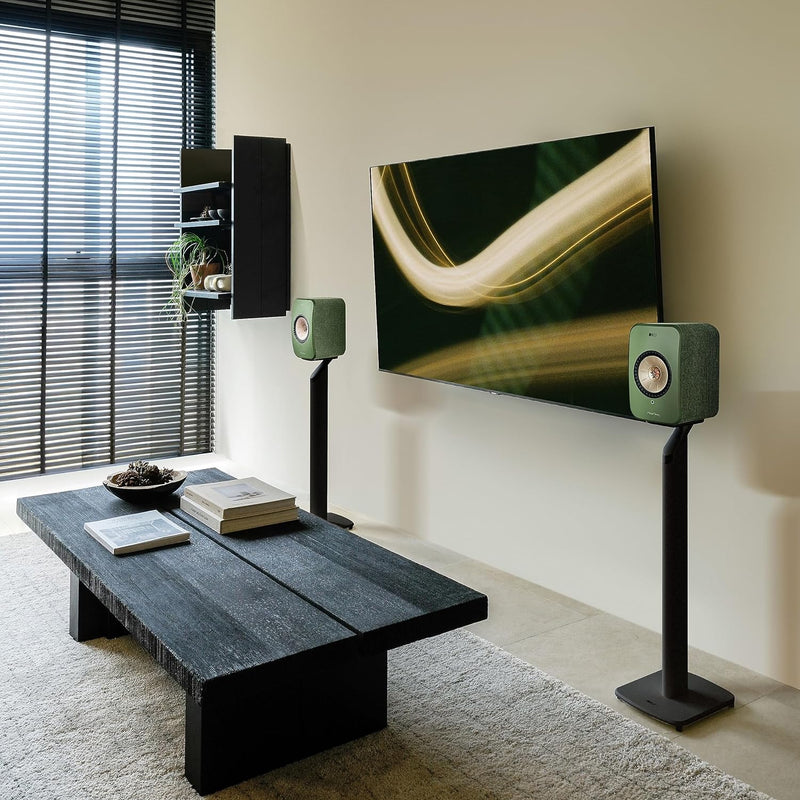 KEF LSX II - WLAN Regallautsprecher, Olivgrün | Aktivlautsprecher | PC | TV | Monitor | Bluetooth Ol