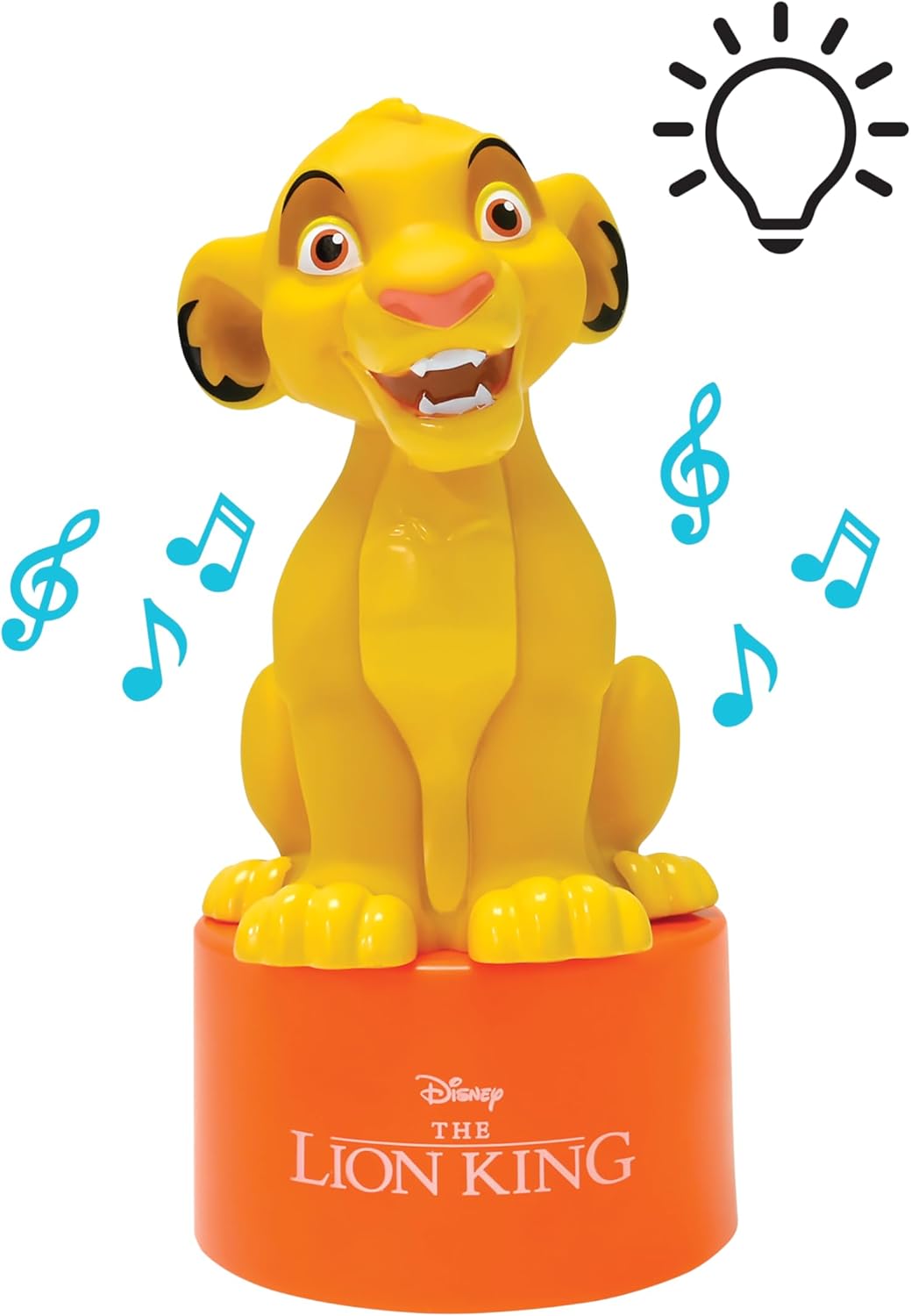Lexibook, Disney Der König der Löwen, Simba Nachtlicht mit Lautsprecher für das Kinderzimmer, weiche