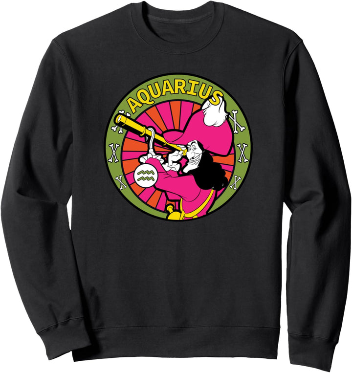 Disney Peter Pan Captain Hook Zodiac Aquarius Sweatshirt
