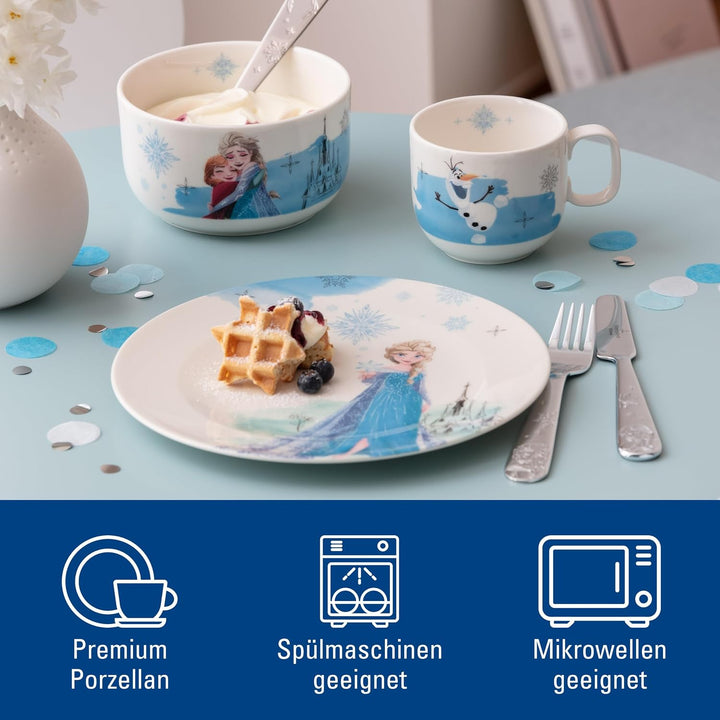 Villeroy &amp; Boch - Disney Frozen Kindergeschirr Set 3tlg., Spülmaschinenfest, Mikrowellensicher, Gesc