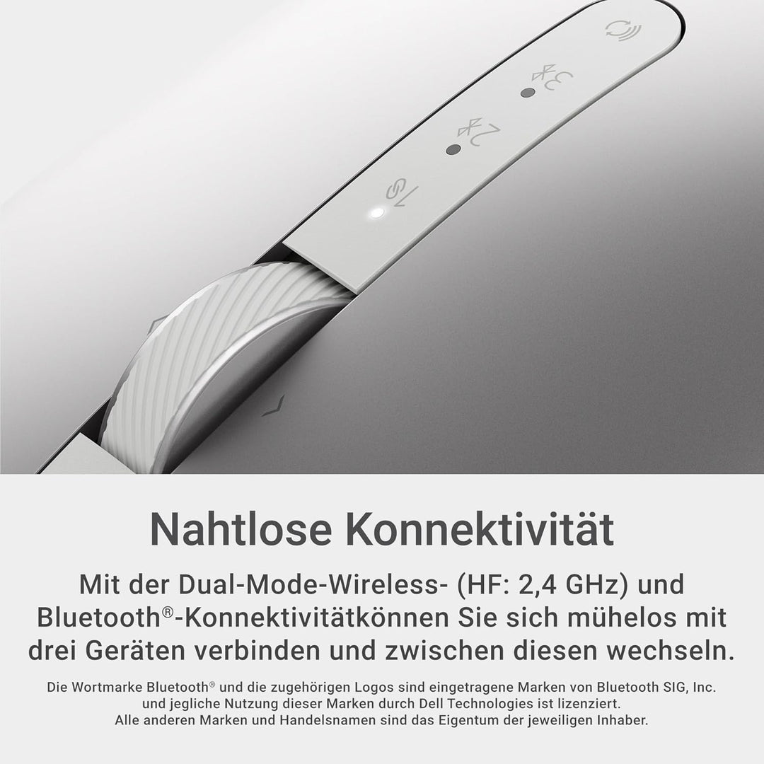 DELL Premier wiederaufladbare Wireless-Maus – MS7421W – Platinum Silver (Silber) Classic, Classic