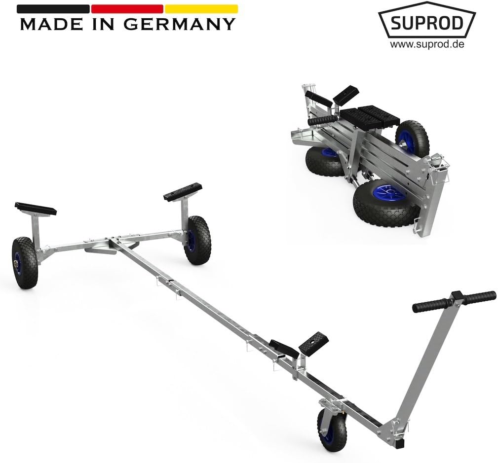 SUPROD Slipwagen Bootswagen Handtrailer faltbar Schlauchbootwagen TR260, PU, Ø 260 mm TR260-L (schwa