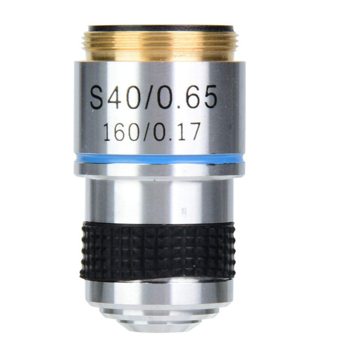 Biologisches Mikroskop, Fydun 40X Achromatische Objektiv Linse Biomikroskop 160/0.17 (Feder) Mikrosk