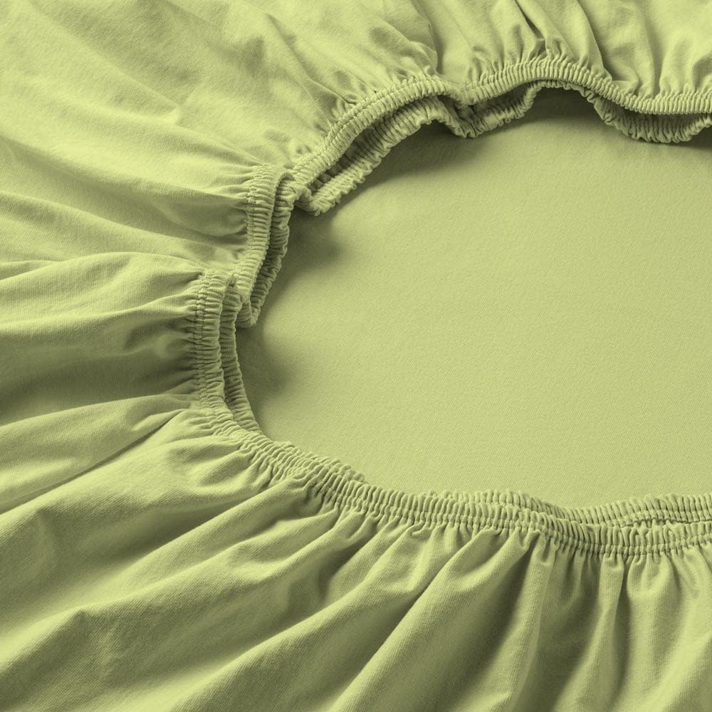 ESTELLA Spannbetttuch Feinjersey | Maigrün | 70x140 cm | passend für Matratzen 70 cm (Breite) x 140