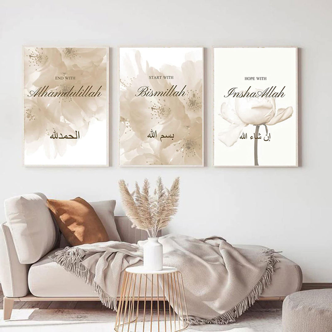 Islamische Wandbilder, Arabische Kalligraphie Islamische Poster Leinwand Drucke Wohnzimmer bilder Mo