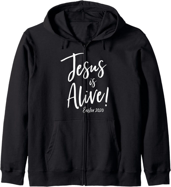 Cute Easter 2020 Jesus Is Alive Shirt Worship Leader Church Kapuzenjacke