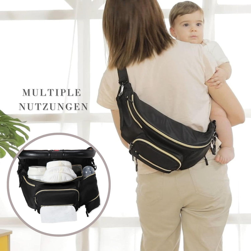 JanYoo Baby Wickelrucksack Wickeltasche Lässig Organizer Kinderwagen Tasche Wasserdicht Multifunktio