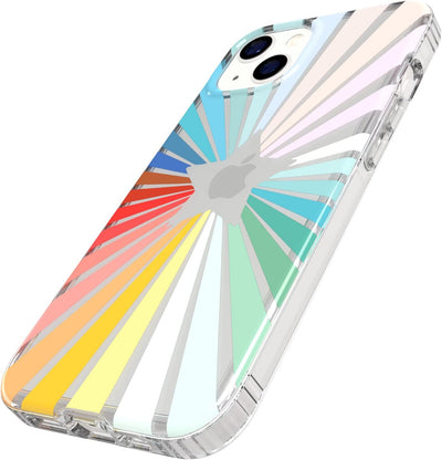 Tech 21 Evo Art Rainbow Sunburst für iPhone 13 – Schutzhülle mit exklusivem Artwork und 3,6 m Multi-