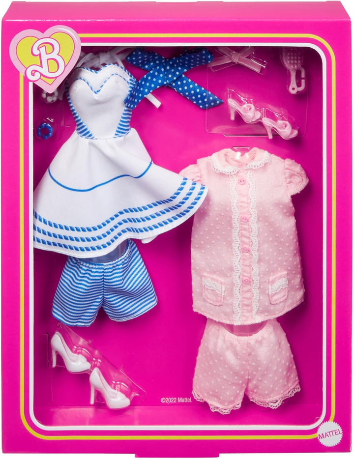 BARBIE THE MOVIE - Kleidung für Filme Fans, enthält drei bekannte Outfits aus dem Barbie-Spielfilm m