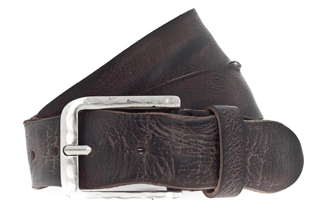 VANZETTI Herren Ledergürtel Made in Germany dunkelbraun 110