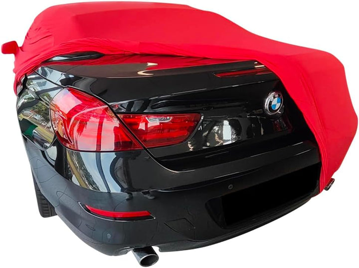 Indoor Autoabdeckung kompatibel mit BMW 6-Series Cabrio (F12) mit Spiegeltaschen SUPER Soft Stretch