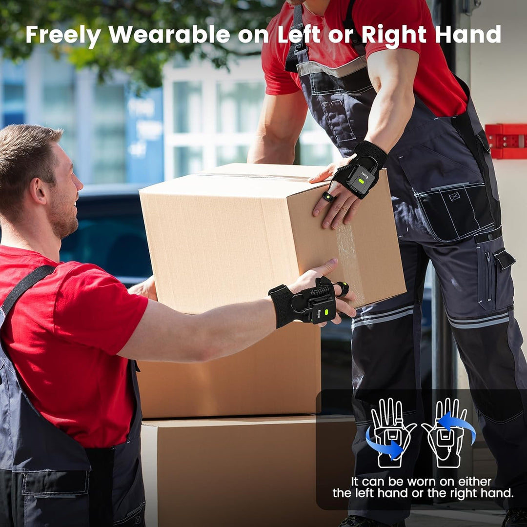 Eyoyo 2D Wearable Barcode Scanner: Schnelles Scannen mit grosser Reichweite, rechter und linker Hand