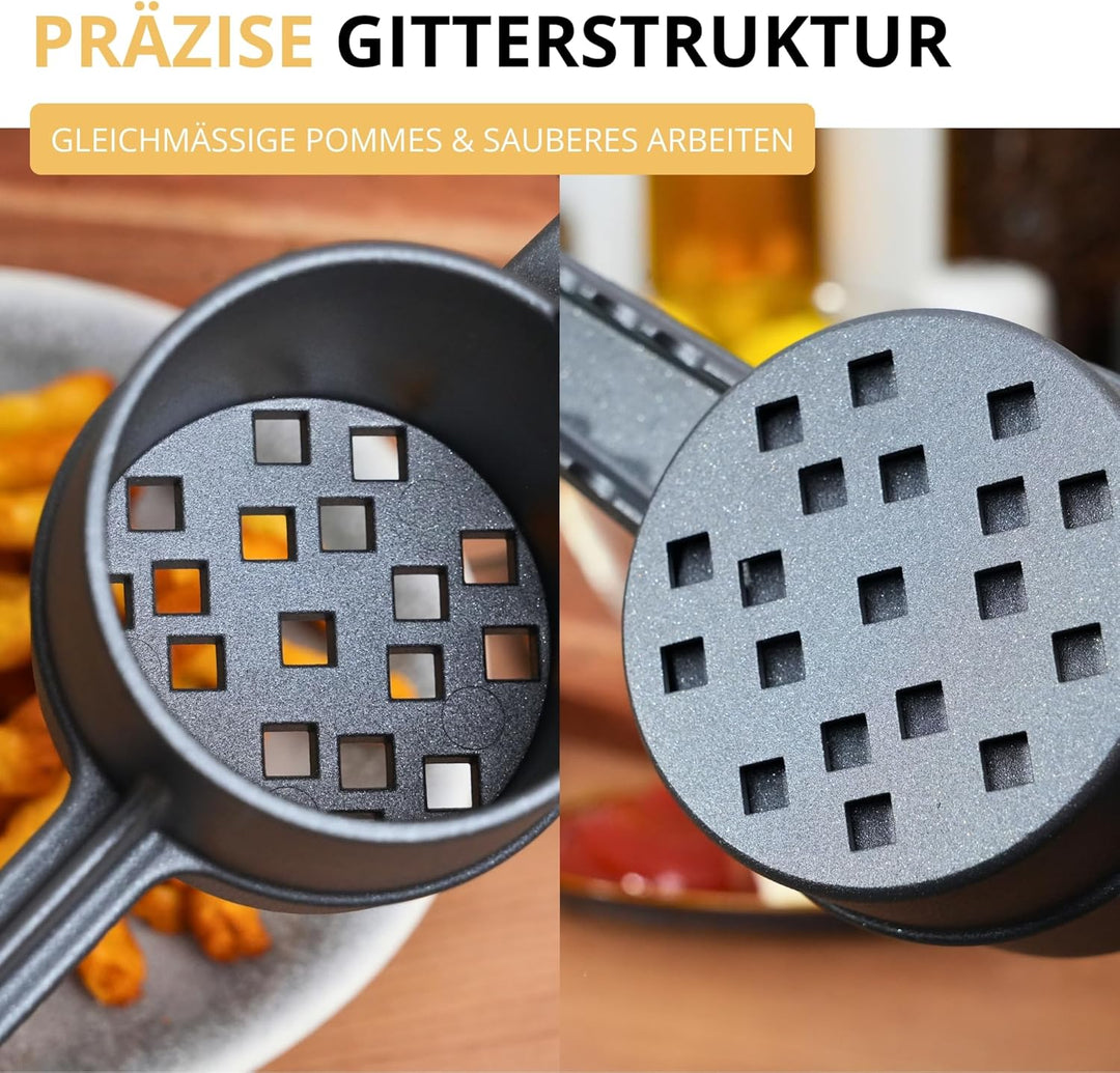 Westmark Pommespresse Black Edition – Churropresse, Kartoffelpresse mit Griffiger Spezialbeschichtun