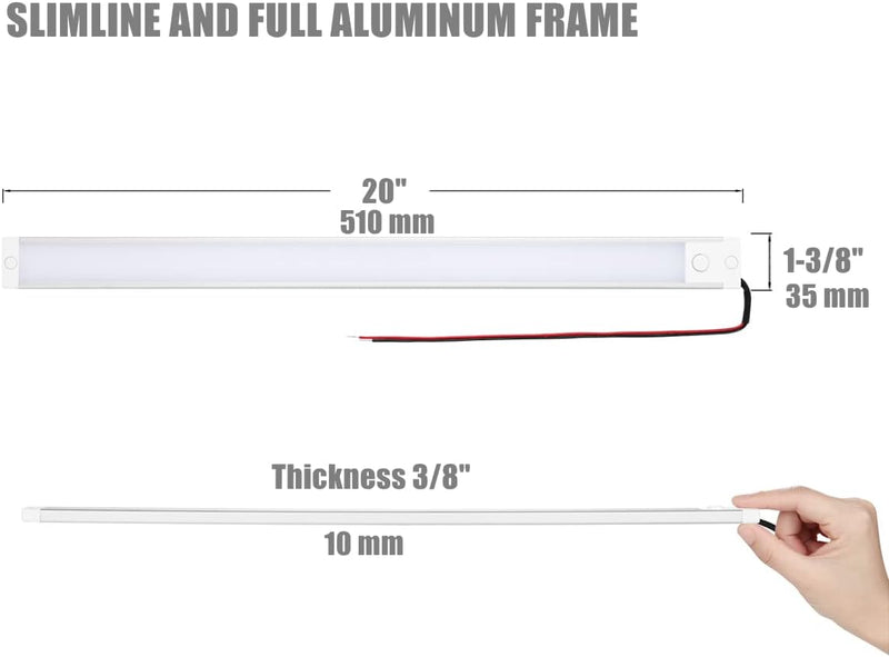 acegoo 12V LED Unterbauleuchte Wohnmobil 8W 860lm 51cm Dimmbar Innenbeluchtung Mit Integriertem Dimm