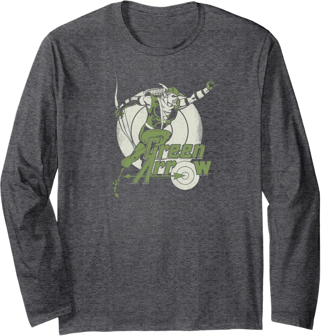 Justice League Green Arrow Right on Target Langarmshirt