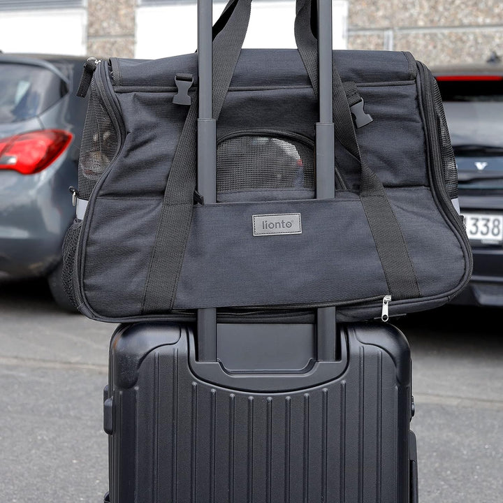 lionto Faltbare Hundetasche Hundebox Reisetasche für Haustiere Hundetransportbox Flugzeugtasche für