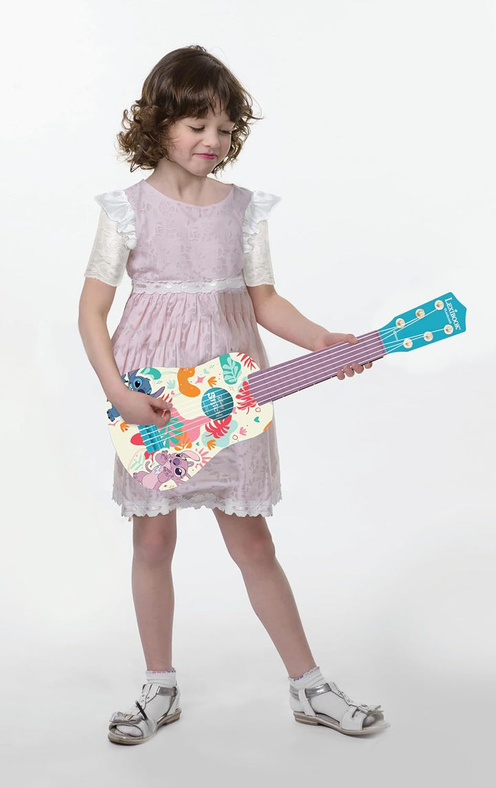 Lexibook, Disney Stitch, Meine erste Kinder-Gitarre, 6 Nylonsaiten, 53 cm, Inklusive Anleitung, Blau