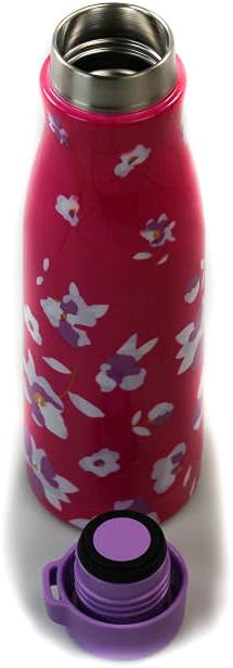 Tupperware Thermoflasche Fashion Flask 410 ml pink Blumenmuster 38571