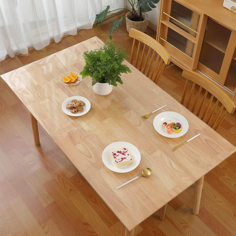 Transparent Tischschutz 60x120cm PVC Durchsichtige Tischdecke Klare Tischdecke Plastik Tischfolie 2
