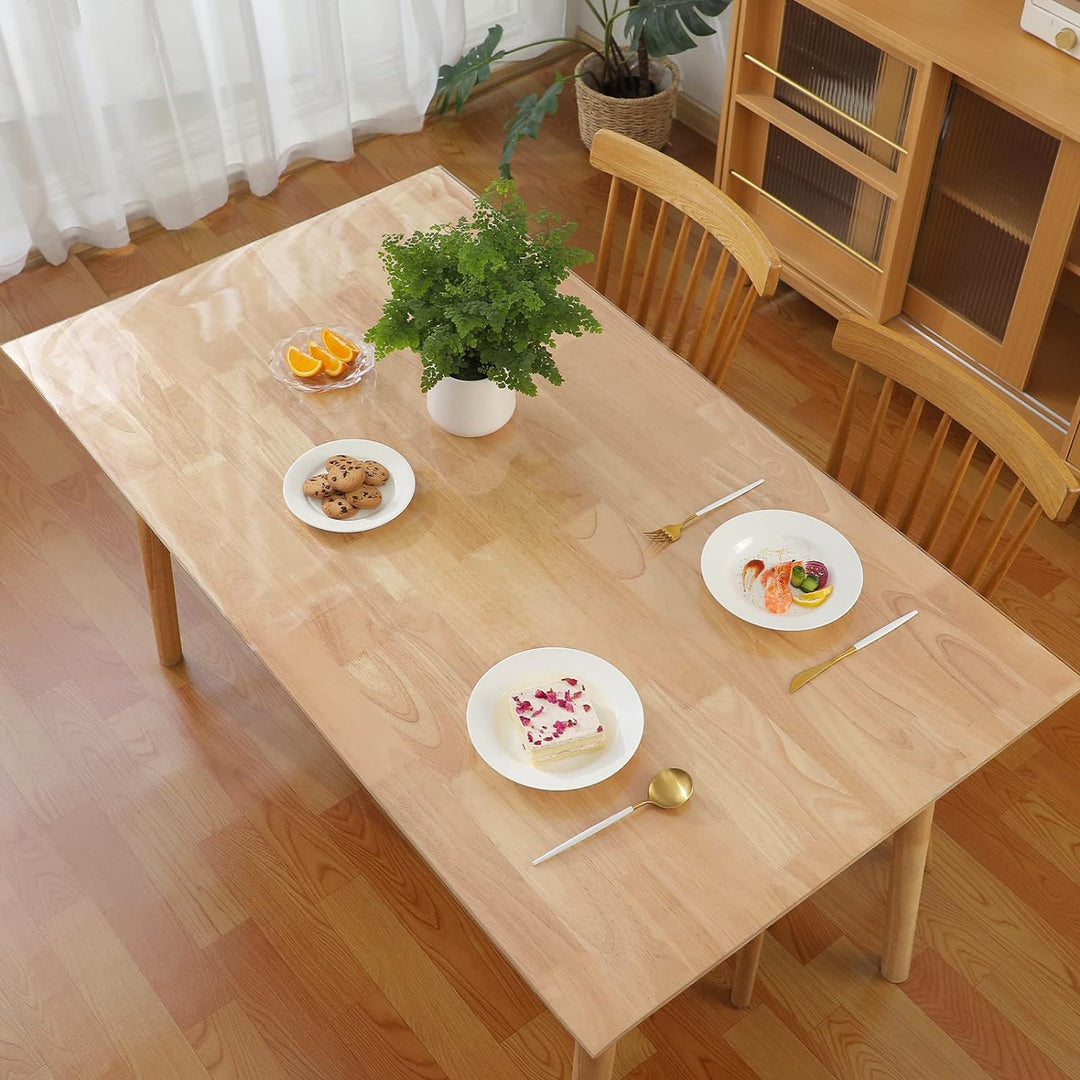 Transparent Tischschutz 60x100cm PVC Durchsichtige Tischdecke Klare Tischdecke Plastik Tischfolie 2