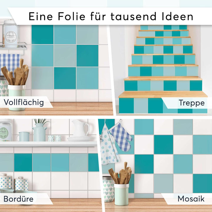 Fliesen-Muster - CREATISTO Dekorations-Fliesensticker für Küchenfliesen und Bad Fliesen I Bad u. Küc