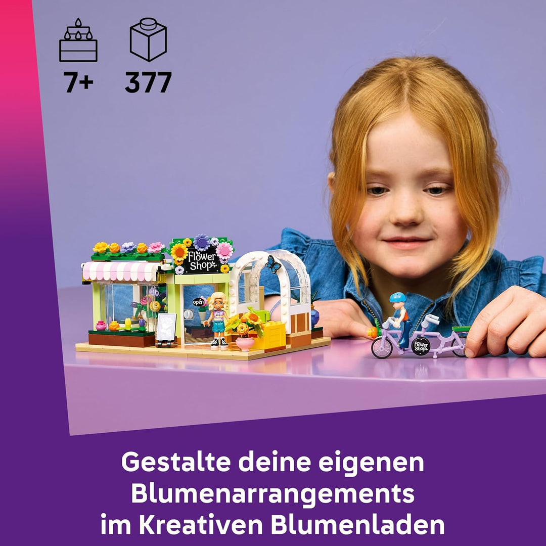 LEGO Friends Kreativer Blumenladen - Miniatur Spielset mit Kunstblumen, Vasen & Blumensträussen, 2 M
