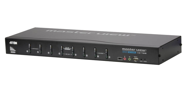 Aten CS1768 8-Port USB DVI KVM Switch, Schwarz