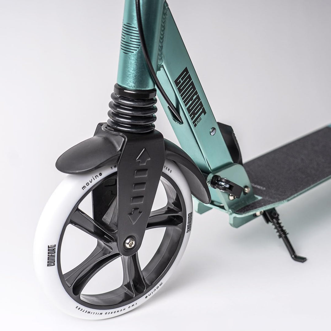 Movino Comfort+ City Scooter | Handbremse | Klappbar und Höhenverstellbar | Aluminium Roller mit Sto
