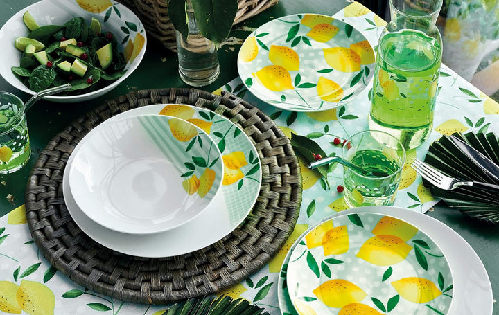 Tognana Panarea, Tellerservice für 6 Personen, 18 Stück, Porzellan, mehrfarbig