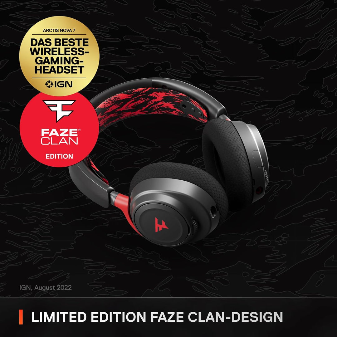 SteelSeries Arctis Nova 7 - Faze Clan Edition - Multi-Plattform-Wireless Gaming-Headset – Dual Wirel