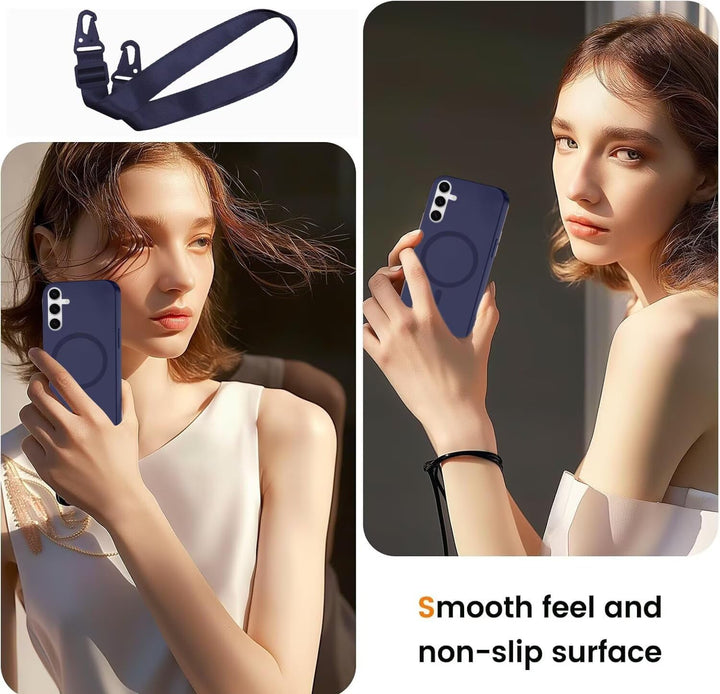 GoodcAcy Handykette Hülle für Samsung Galaxy S24/S25 mit Band Halsband Lanyard (abnehmbar) Handyhüll