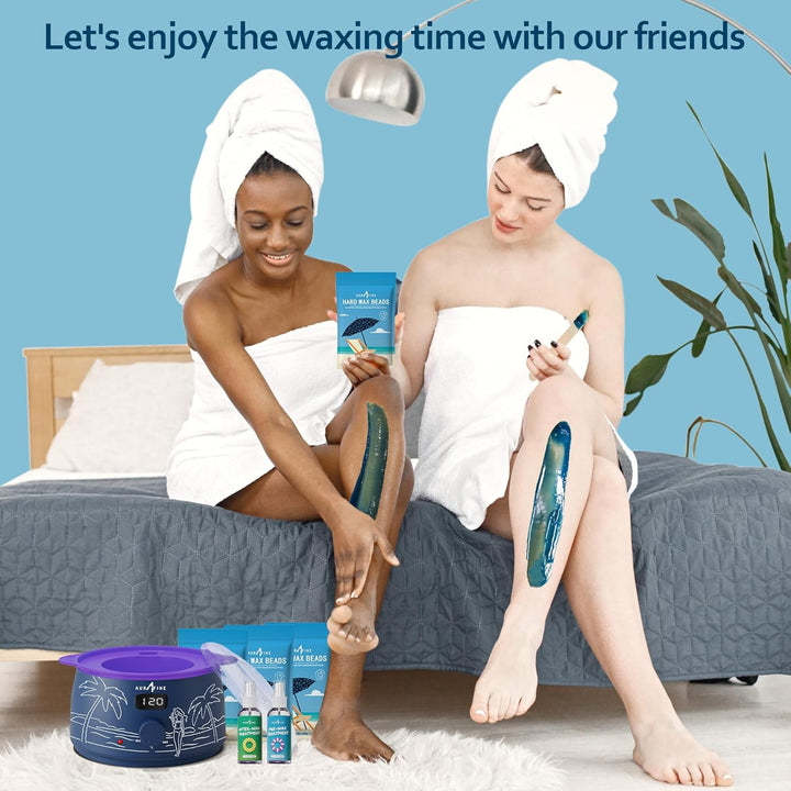 Digital Waxing Set, Wachswärmer zu Hause mit Wachsperlen & Silikontopf, Wachsenthaarung mit Wachsmas