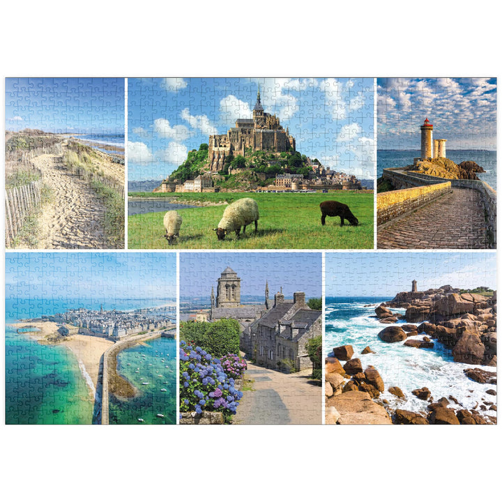 Bretagne - Mont Saint Michel, Saint Malo und Locronan - Premium 1000 Teile Puzzle - MyPuzzle Sonderk