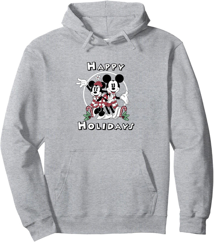 Disney Mickey & Minnie Weihnachten Candy Canes Happy Holiday Pullover Hoodie