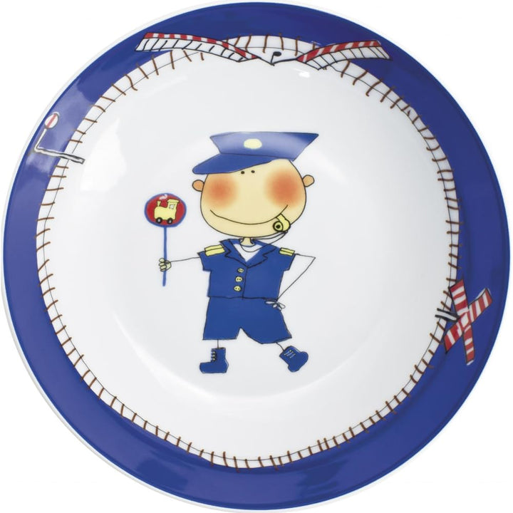 KAHLA 203418A76643C Kids tiefer Teller 18 cm Abenteuerexpress | Suppenteller mit Lokführer Design au