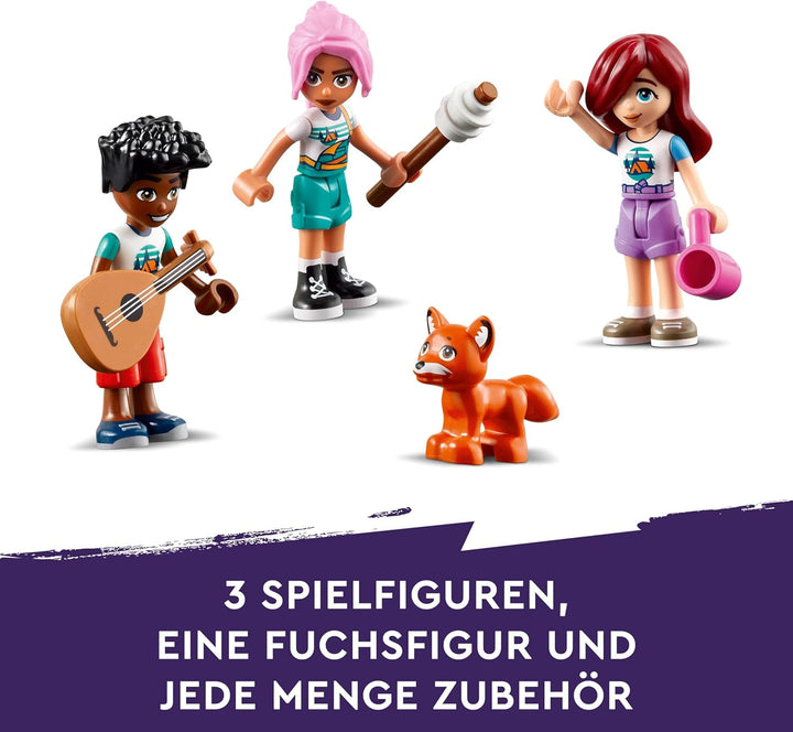 Lego Friends Gemütliche Hütten im Abenteuercamp, Spielset für Rollenspiele in freier Natur, Kindersp