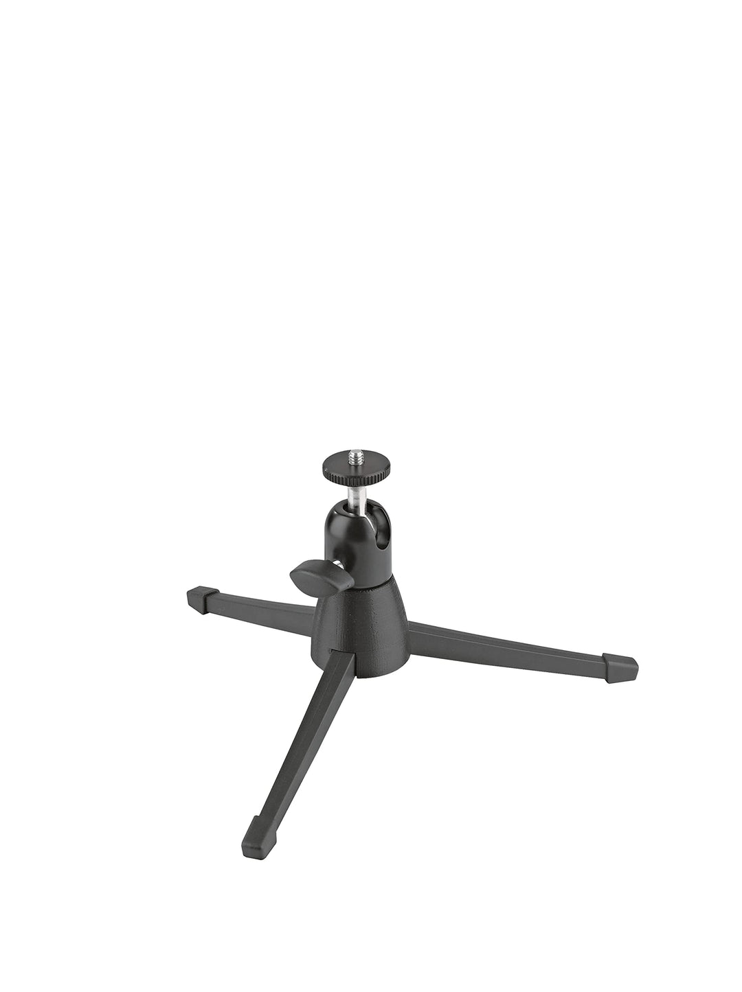K&M 19783 Kamera-Tischstativ Schwarz aus Stahl - mit 360° Drehung, 90° Neigung - flexibel und stabil