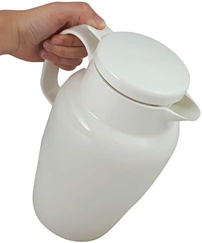 Helios Mondo Push Kunststoff-Isolierkanne, weiss, 2 Liter Weiss 2,0 Liter, Weiss 2,0 Liter