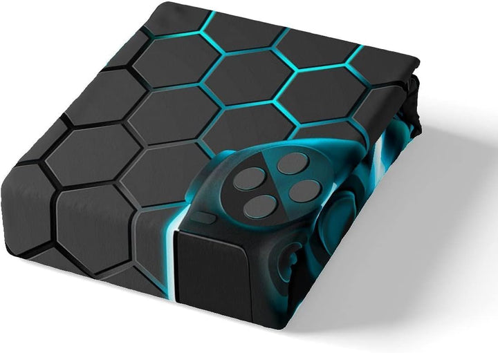 Gamer Bettwäsche Sets für Jungen,Gaming Bettbezug Set 220x240,Kinder Videospiele Trösterbezug,Geomet