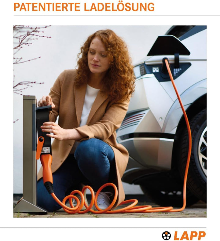 Lapp Mobility Helix Typ 2 Ladekabel 11 kW/Selbstaufrollend / 20 A / 3-Phasig/E-Auto Ladekabel/Mode 3