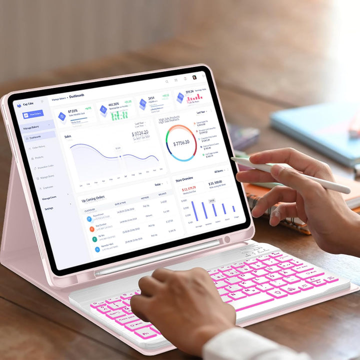 WINCHKING Tastatur Hülle für Lenovo Tab M11 11 Zoll 2024, Tastatur für Lenovo Tab M11 Tablet Magneti