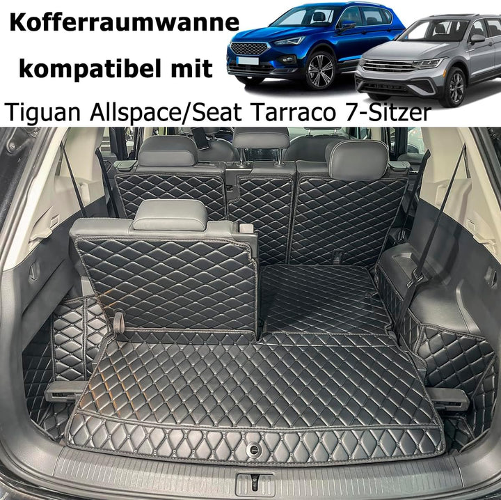 Kofferraumwanne kompatibel mit VW Tiguan Allspace/Seat Tarraco 7-Sitzer 2017-2025 | Kofferraummatte