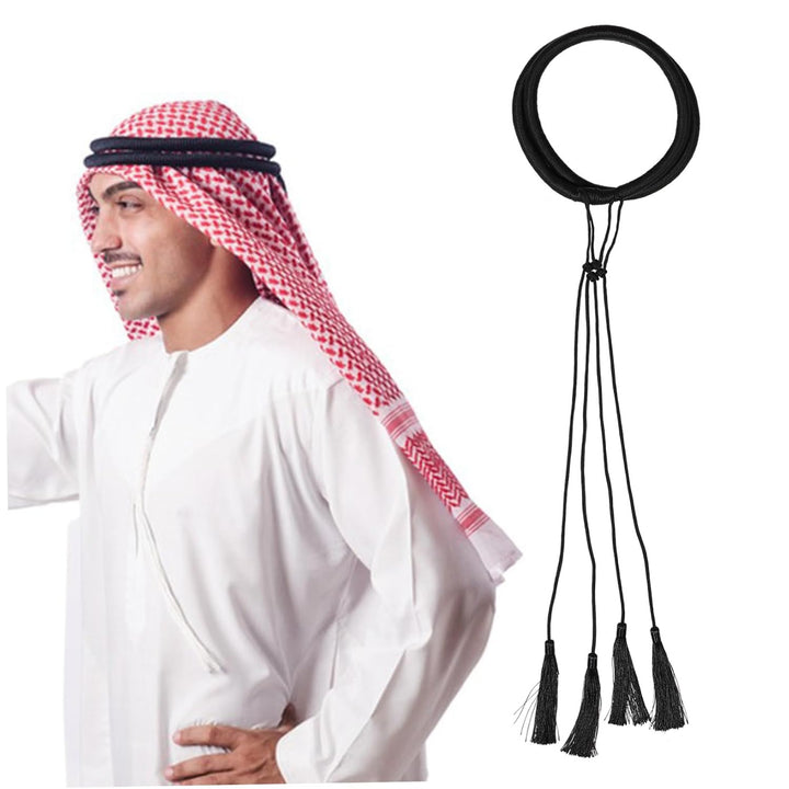 Housoutil Dubai Herren Kopftuch Stirnband Mit Quaste Aus Polyester Arabisches Kostümaccessoire Für M
